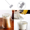 Monta latte in vetro per cappuccino con frusta in acciaio