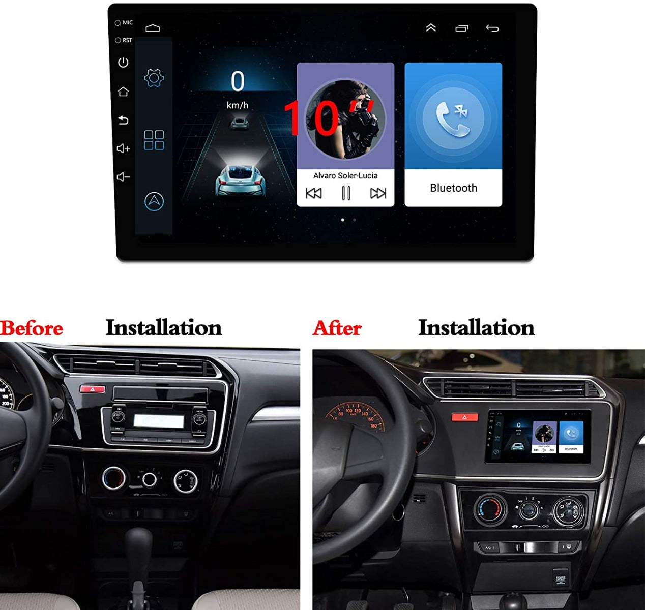 Stereo auto autoradio 10 pollici android 10 2 din gps wifi front estraibile