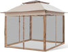 Gazebo 3x3 mt pieghevole impermeabile con tende zanzariere e borsa x trasporto