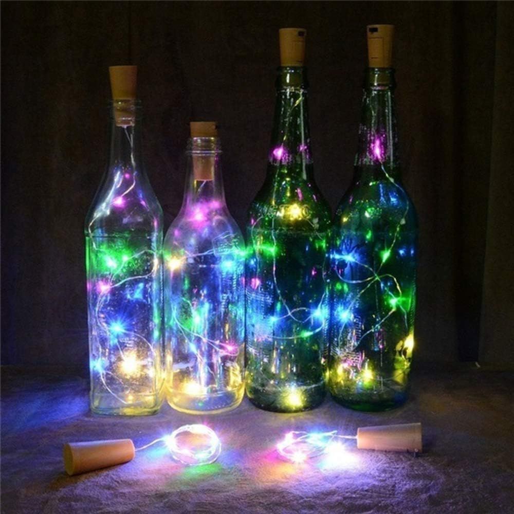 Luci per Bottiglie di Vino con Tappo in Sughero Luci a LED a Batteria in Sughero Luci per Bottiglie di Vino con Tappo in Sughero Luci a LED a Batteria in Sughero