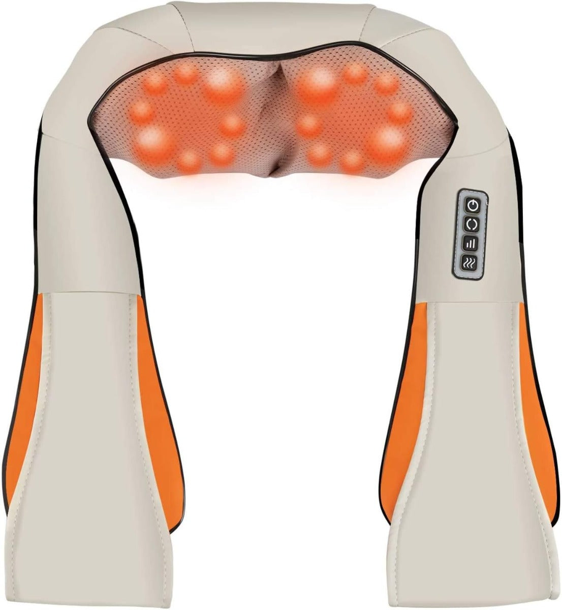 Massaggiatore Cervicale e Schiena Shiatsu con Riscaldamento - Relax e Benessere Muscolare (Colore Casual)