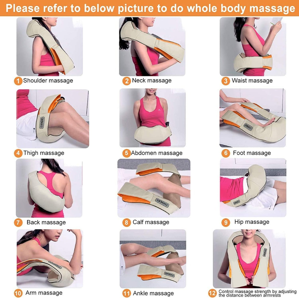 Massaggiatore Cervicale e Schiena Shiatsu con Riscaldamento - Relax e Benessere Muscolare (Colore Casual)