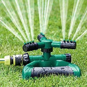 Irrigatore da Giardino Rotante a 360° – Automatico con 3 Bracci Regolabili, Ampia Copertura e Facile Installazione