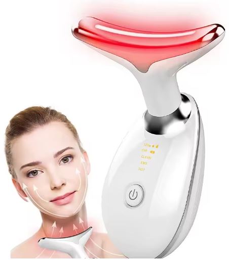 Massaggiatore Viso e Collo con Calore e Ionoterapia – Cura Antiage e Pulizia Profonda