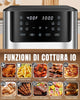 Friggitrice ad aria con display digitale 10  litri 2400watt