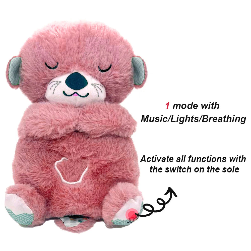 Breathing Bear Peluche Calmante Sensazione Grembo Materno Peluche simula il respiro Grigio Bianco Rosa Grigio Scuro