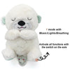 Breathing Bear Peluche Calmante Sensazione Grembo Materno Peluche simula il respiro Grigio Bianco Rosa Grigio Scuro