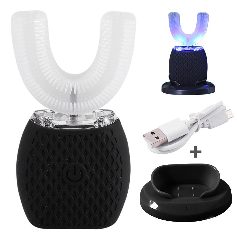 AutoBrush Spazzolino elettrico ad ultrasuoni 360 Wireless Testine Smart 4 Modalità Silicone