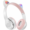 Cuffie stereo bluetooth 5.0 senza filo con orecchie di gatto led colorati