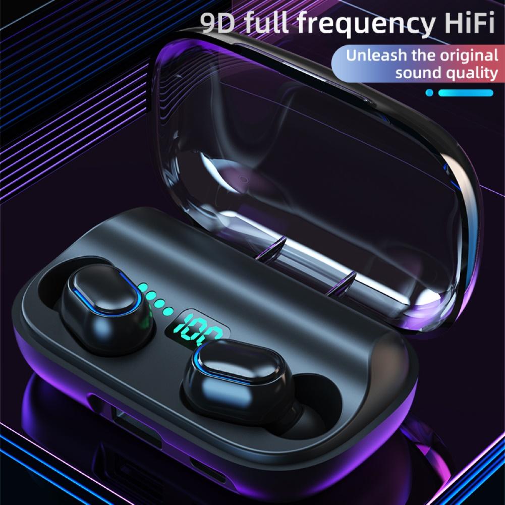 Tws-t11 cuffie true wireless auricolari bluetooth5.0 stereo con scatola di ricarica accoppiamento automatico per smartphone