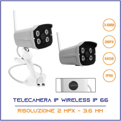 Ip Camera P2P Telecamera Wireless Wifi Ir Infrarossi Ipcam Sd Per Esterno