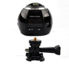 Action cam a 360° 4k fotocamera con wifi panoramica grandangolare 220°, 30 fps, vr 5 mp, hdmi con dv player