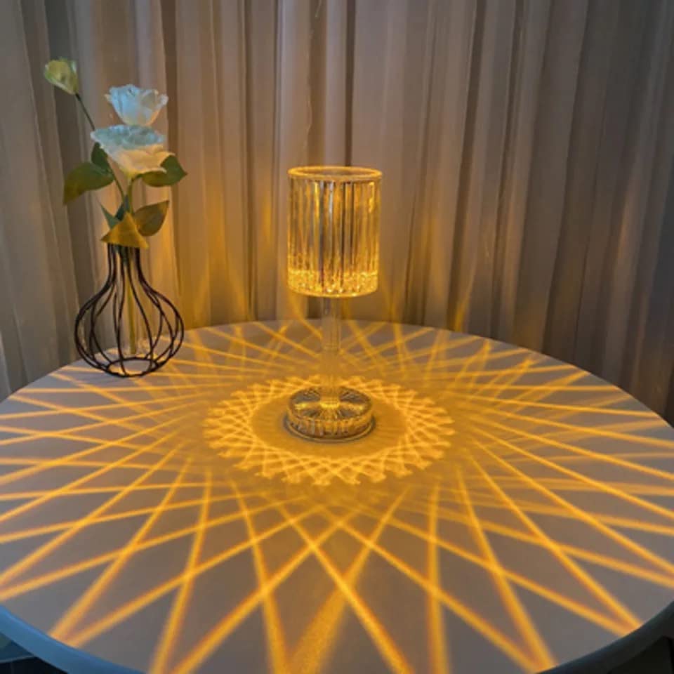 Lampada da tavolo touch senza fili ricaricabile usb effetto cristallo in acrilico abatjour per camera da letto bar