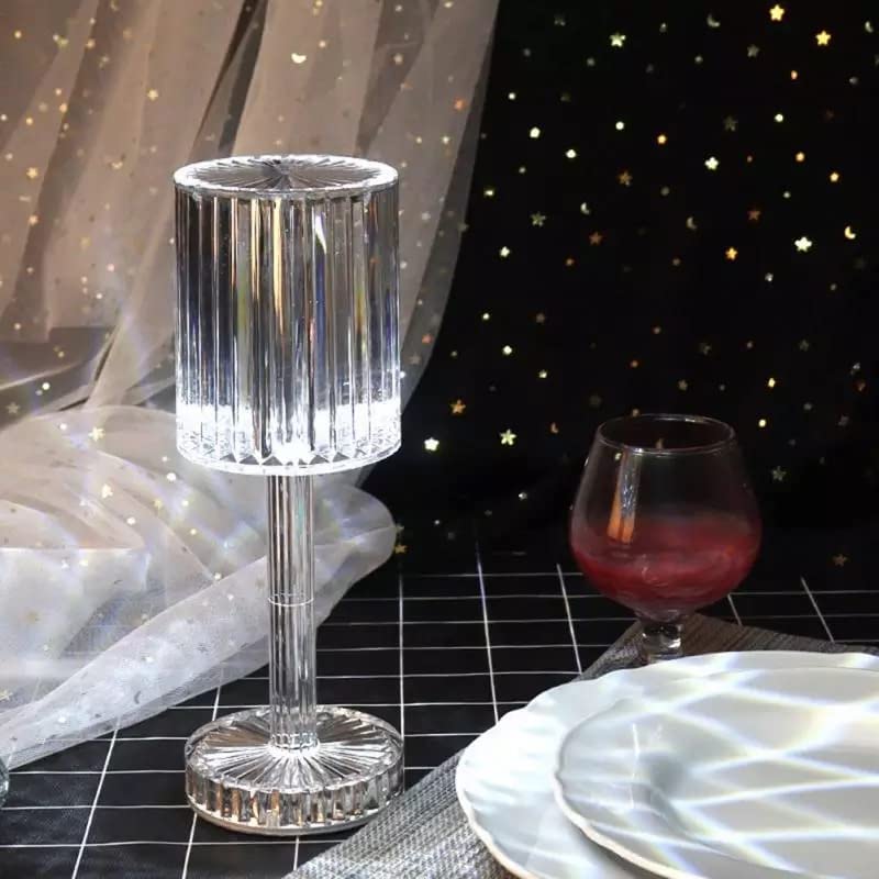 Lampada da tavolo touch senza fili ricaricabile usb effetto cristallo in acrilico abatjour per camera da letto bar