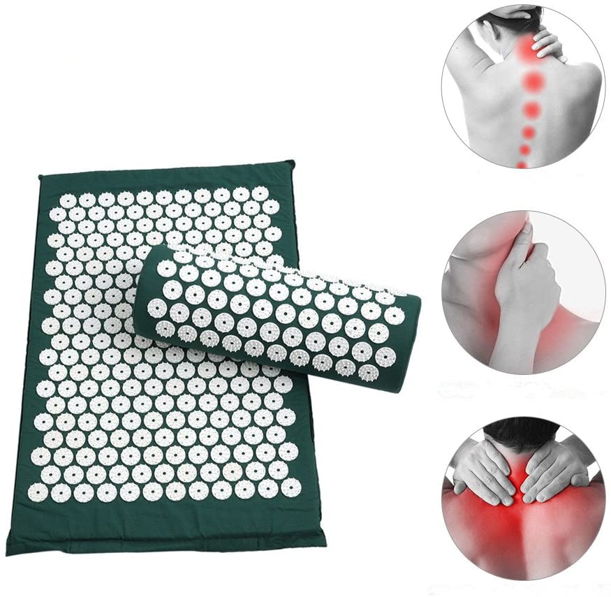 Cuscino Massaggiante Tappetino Per Digitopressione Massaggiatore Alleviare Lo Stress Dolore Agopuntura Massaggio Cuscino Spike Yoga Mat