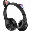 Cuffie stereo bluetooth 5.0 senza filo con orecchie di gatto led colorati