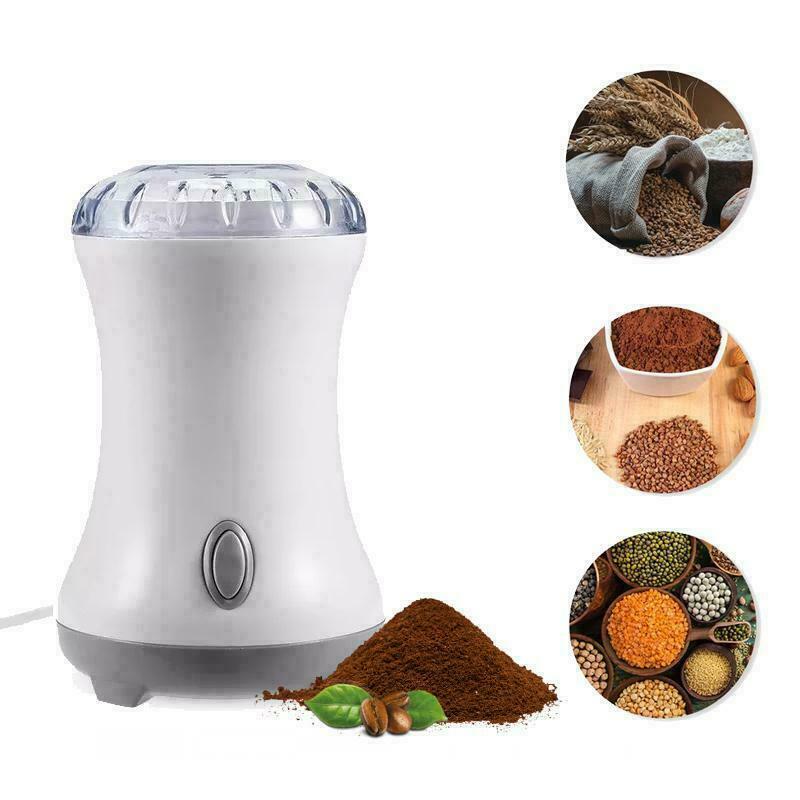 Macina Caffè Elettrico, Macinaspezie, Capacità 120 g Portatile per Chicchi  di Caffè, Noci, Spezie, Cereali, Macinapepe