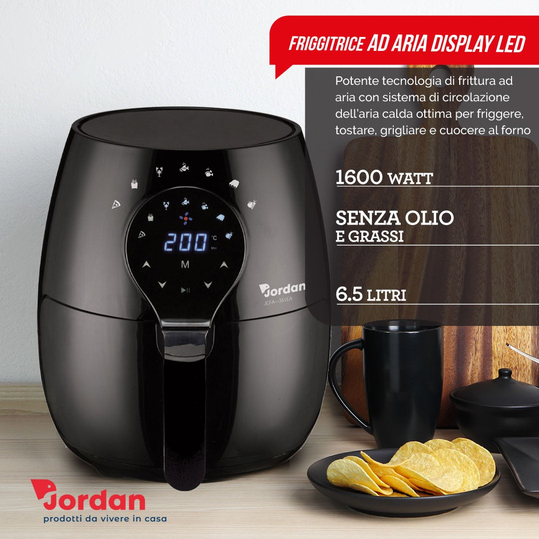 Jordan friggitrice ad aria digitale 6,5L 1600W 7 programmi senza olio –  Claricoshop