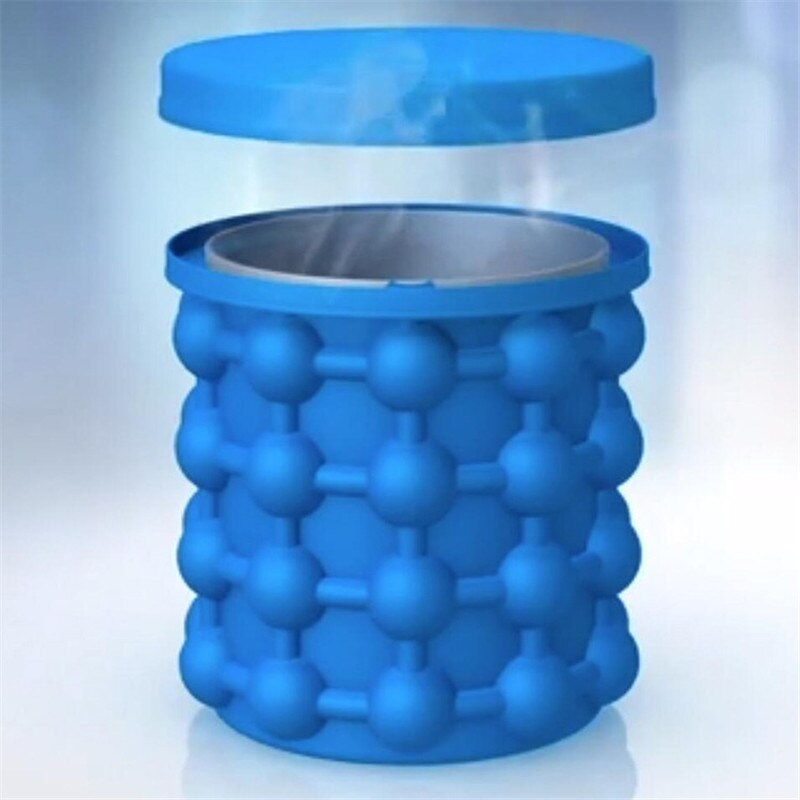 Secchiello silicone forma ghiaccio cubetti coperchio ghiaccioli ice genie 13 cm