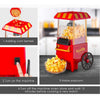 Carretto Macchina Pop Corn Elettrica Aria Calda Senza Olio Popcorn Professionale 1200W Design Retrò per Feste Party Bambini Elettrodomestici Cucina