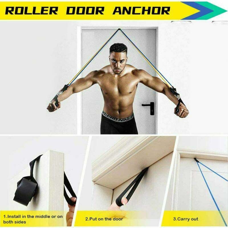 Set 5 Fasce Elastiche Fitness - Per Yoga, Pilates E Allenamento Forza | Lattice Dermocompatibile - Foto 2