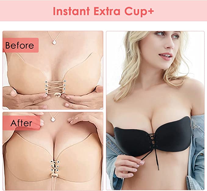 WuNian Reggiseno adesivo push up senza spalline, senza WuNian Reggiseno adesivo push up senza spalline, senza